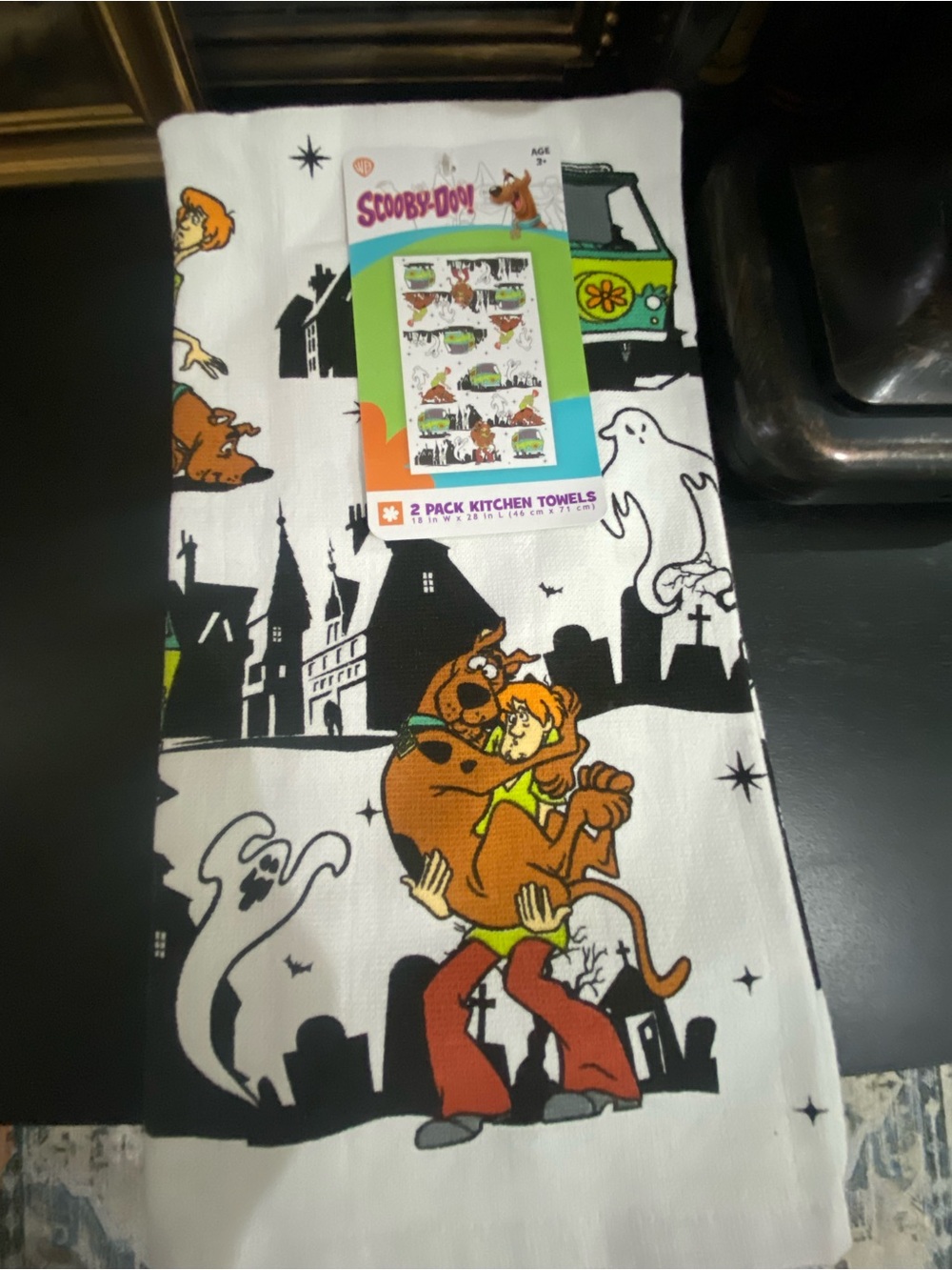 Scooby Doo Halloween Kitchen towels- White Multi Graphic